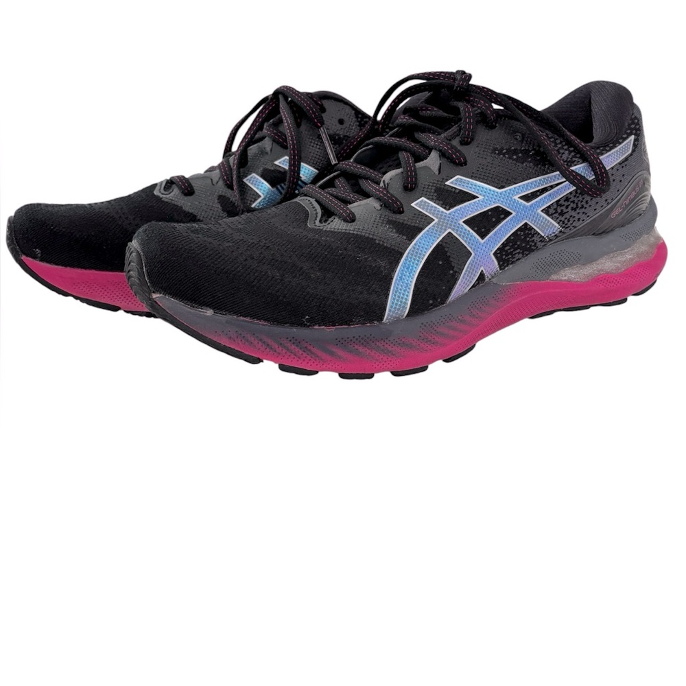 ASICS Gel Nimbus 23 Black Pure Silver Running Shoes Lightweight Comfort Smooth